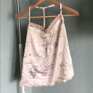Anthropologie Silk Cami with adjustable straps, S